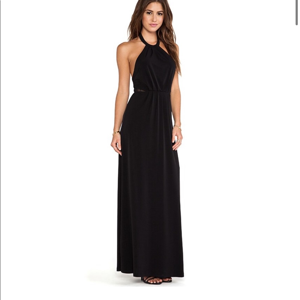 Bobi black halter dress